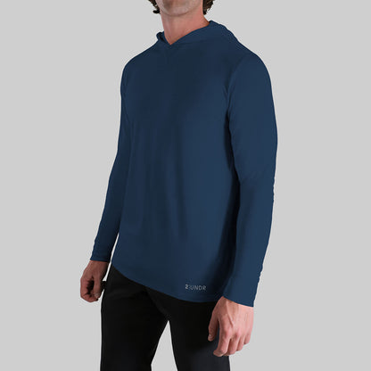 2Undr Luxury Long Sleeve Hooded Tee