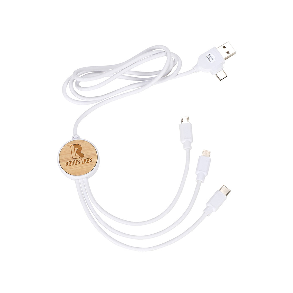 Bamboo 3-in-1 39" Charging Cable