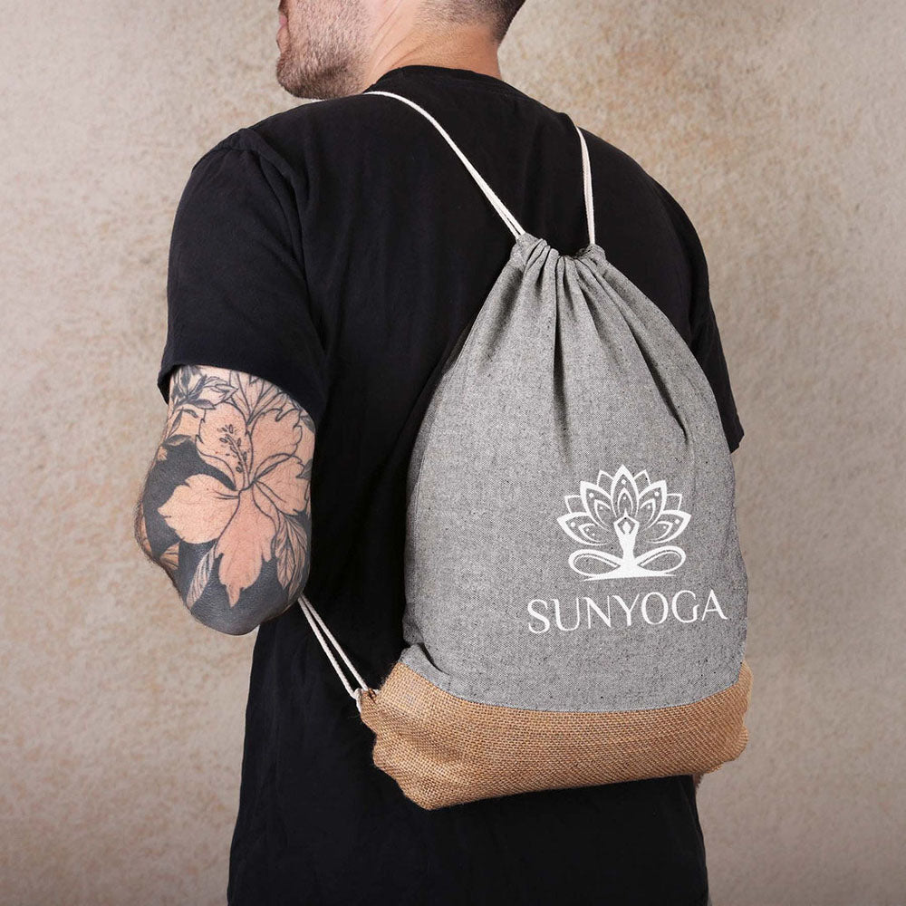 Cotton & Jute Drawstring Bag