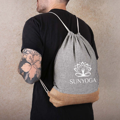 Cotton & Jute Drawstring Bag