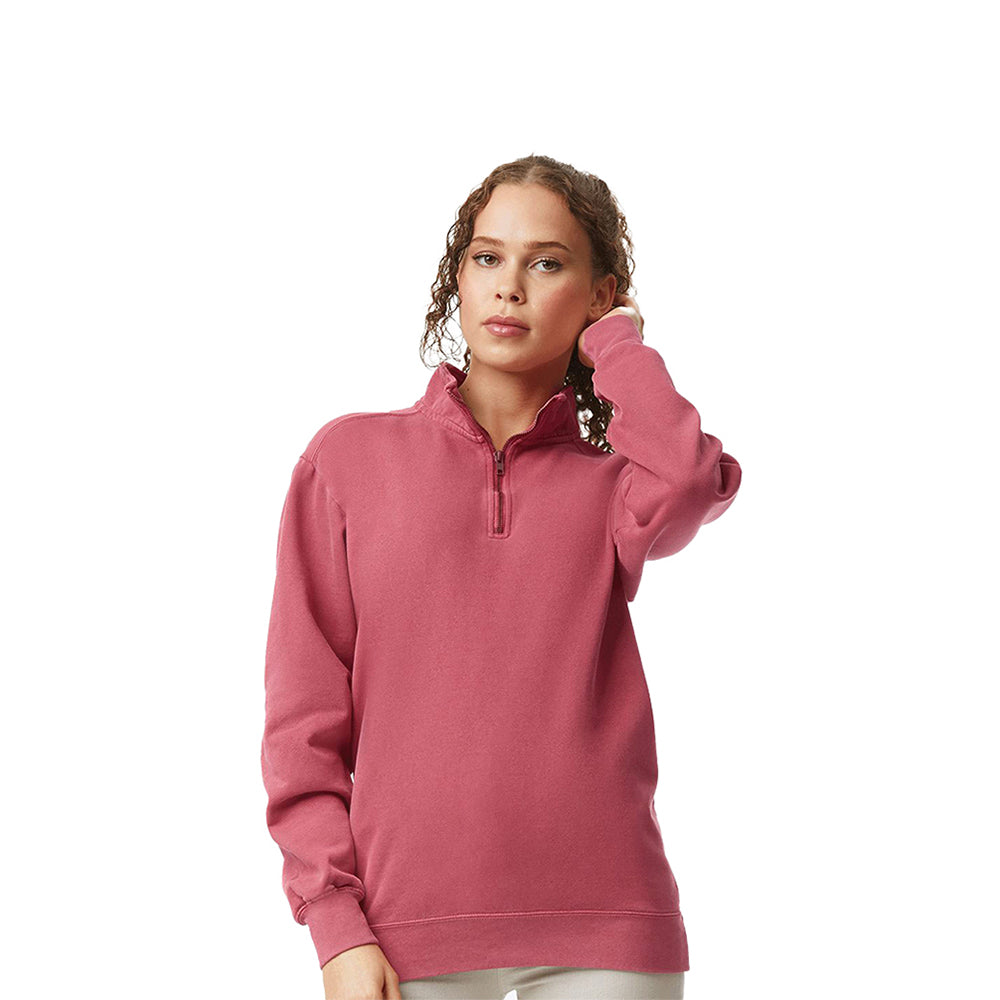 Garment Dyed Quarter Zip Sweatshirt