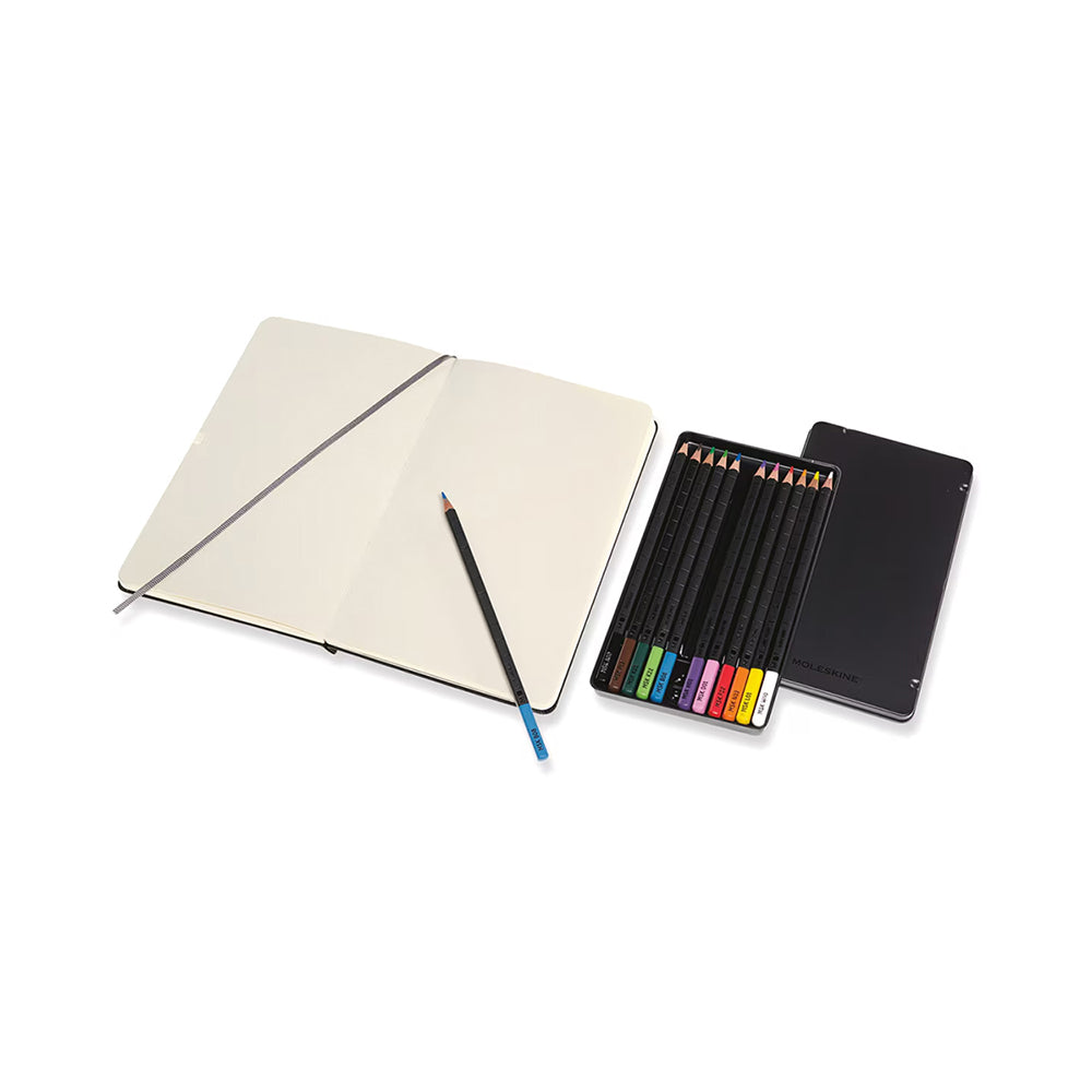 Moleskine Sketchbook and Watercolor Pencils Kit